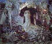 Mikhail Vrubel The angel having six wing oil painting on canvas